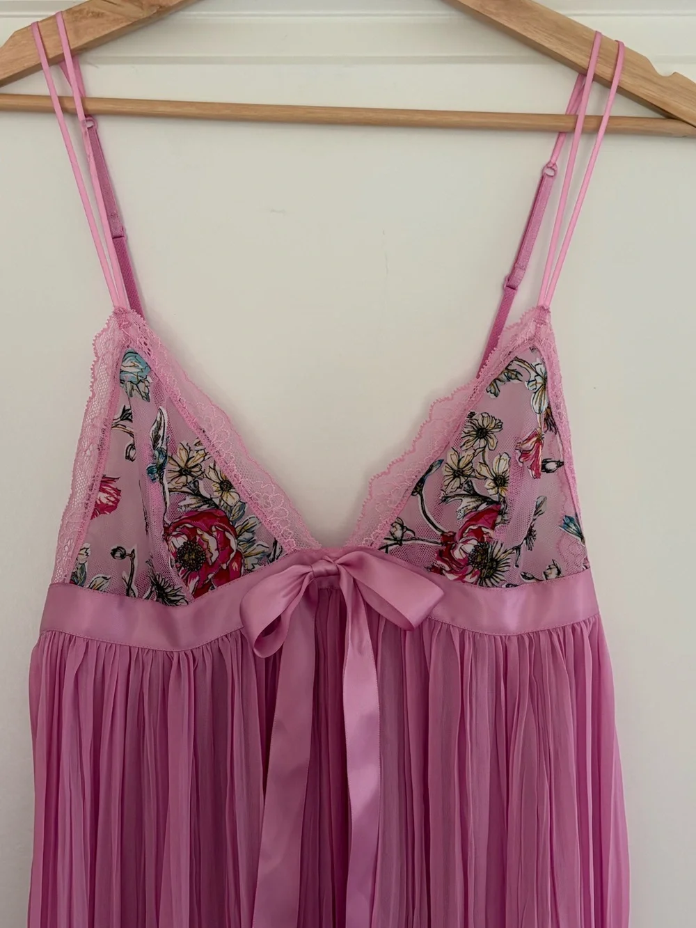 Victorias Secret Garden Party Pleated Babydoll Chemise Floral Coquette Fairy M